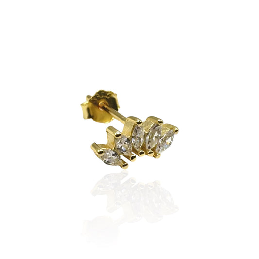 ALECTRONA | Single studs - Goddess of the Sun - Gold AVA Jewelry Designs